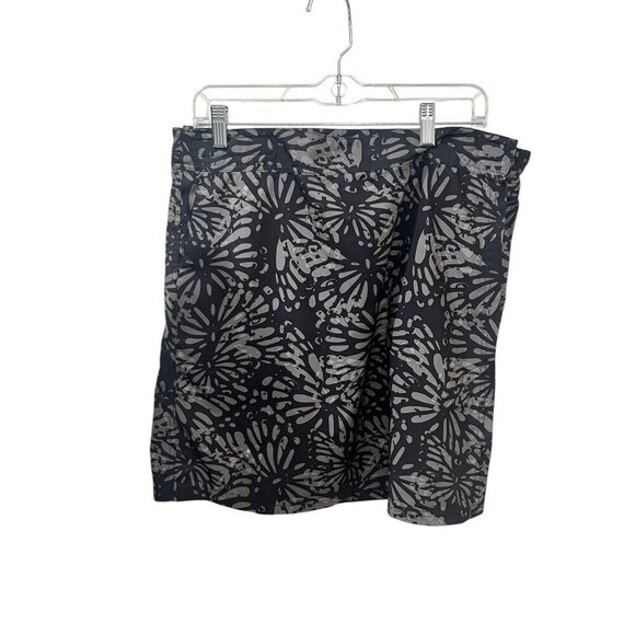 Ripstick Shirbori Black & Gray Floral Women's Skirt Hawaii Wrap Skirt size large - Picture 1 of 6